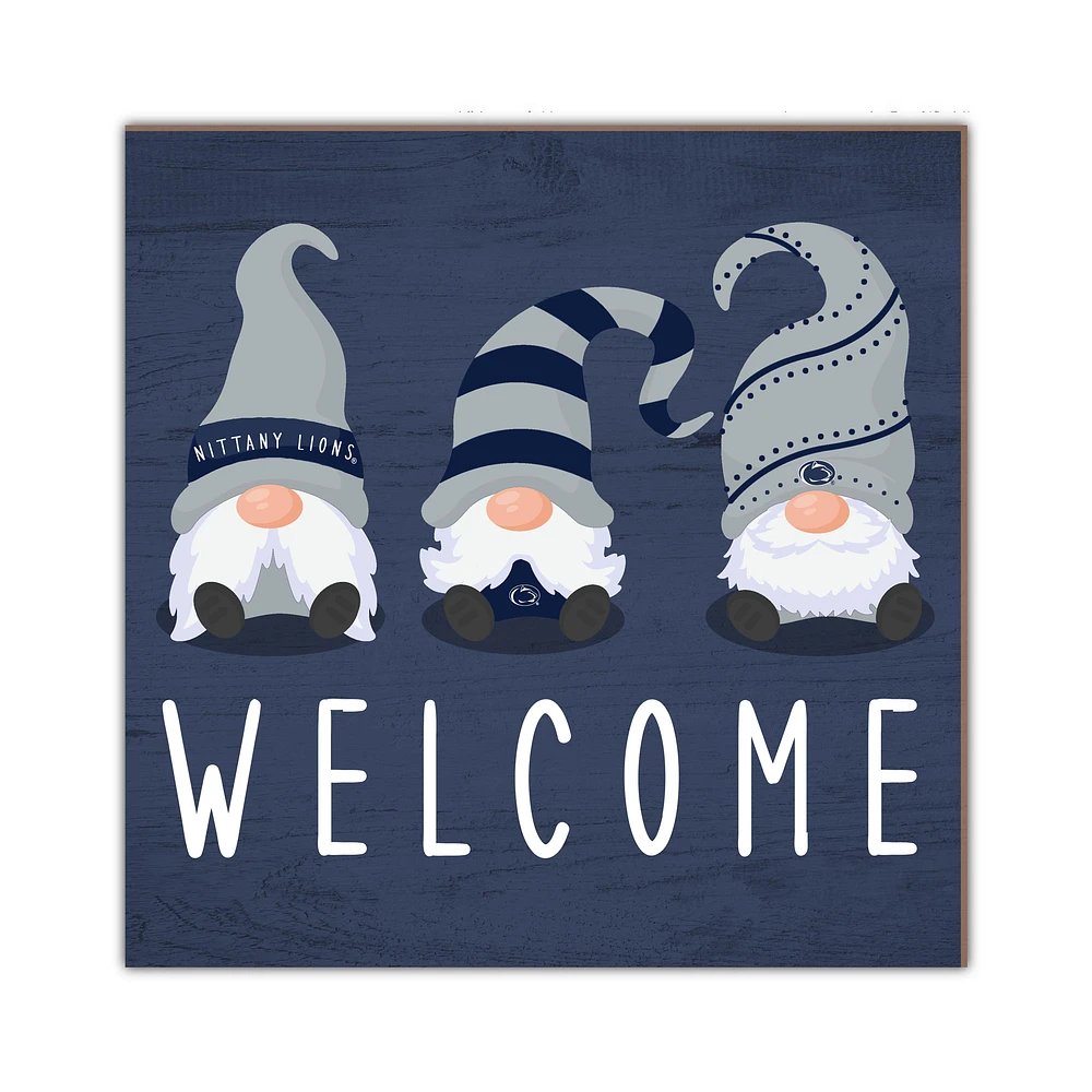 Penn State Nittany Lions 10'' x 10'' Welcome Gnomes Sign