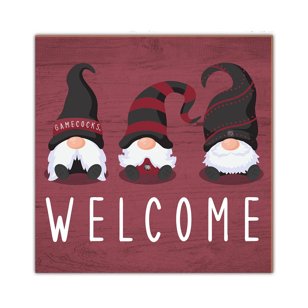 South Carolina Gamecocks 10'' x 10'' Welcome Gnomes Sign