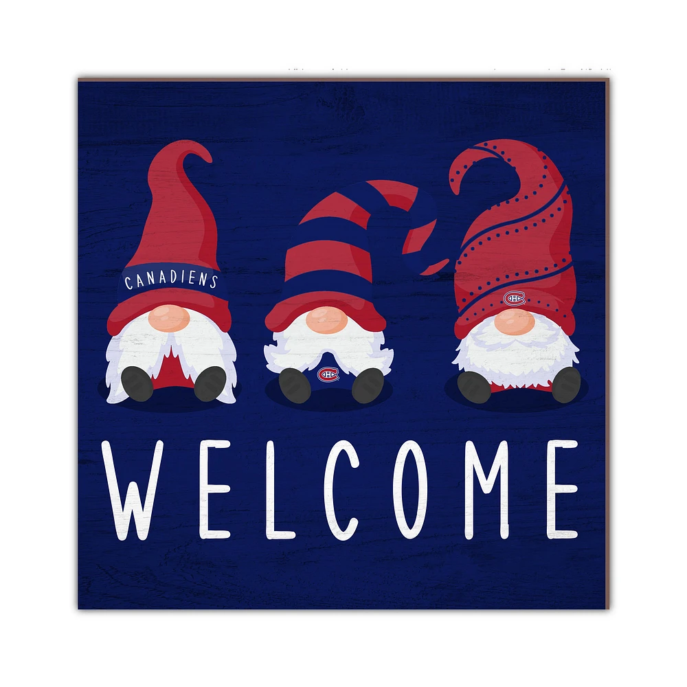 Montreal Canadiens 10'' x 10'' Welcome Gnomes Sign