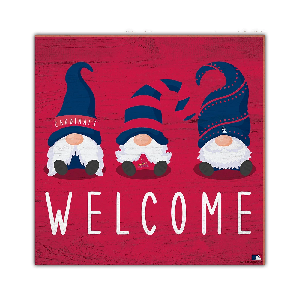 St. Louis Cardinals 10'' x 10'' Welcome Gnomes Sign