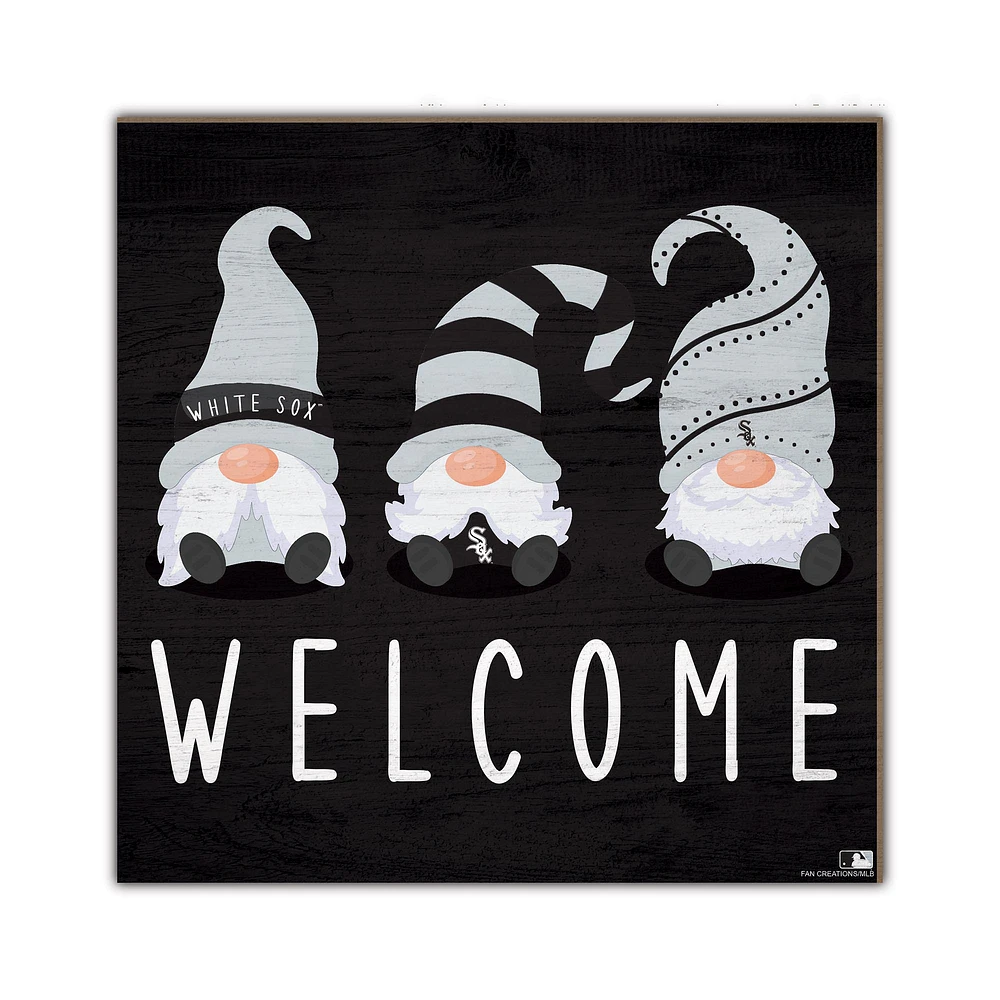 Chicago White Sox 10'' x 10'' Welcome Gnomes Sign