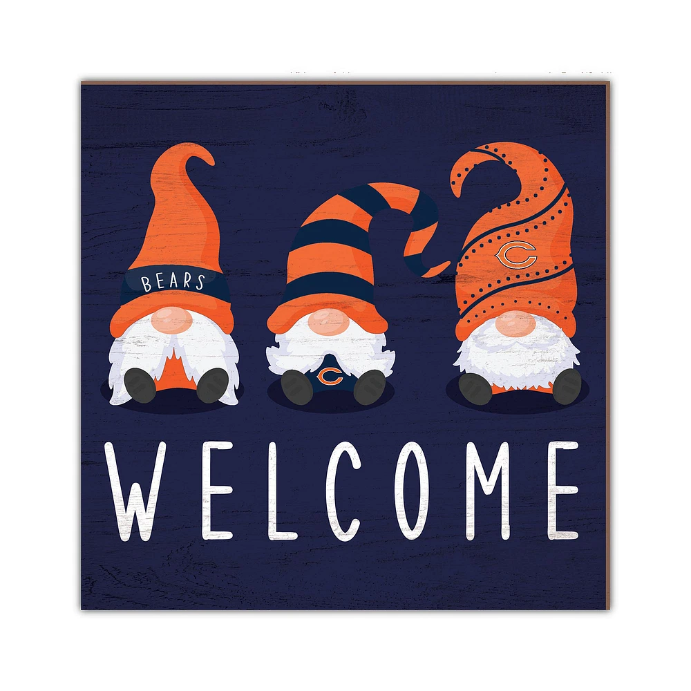Chicago Bears 10'' x 10'' Welcome Gnomes Sign