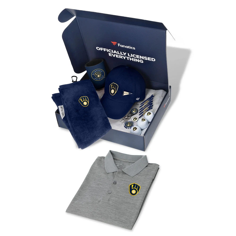 WinCraft Milwaukee Brewers Fanatics Pack Golf Themed Gift Box - $155+ Value