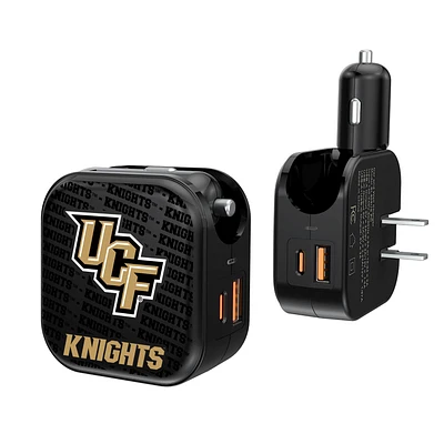 UCF Knights Team Logo Dual Port USB Car & Home Charger