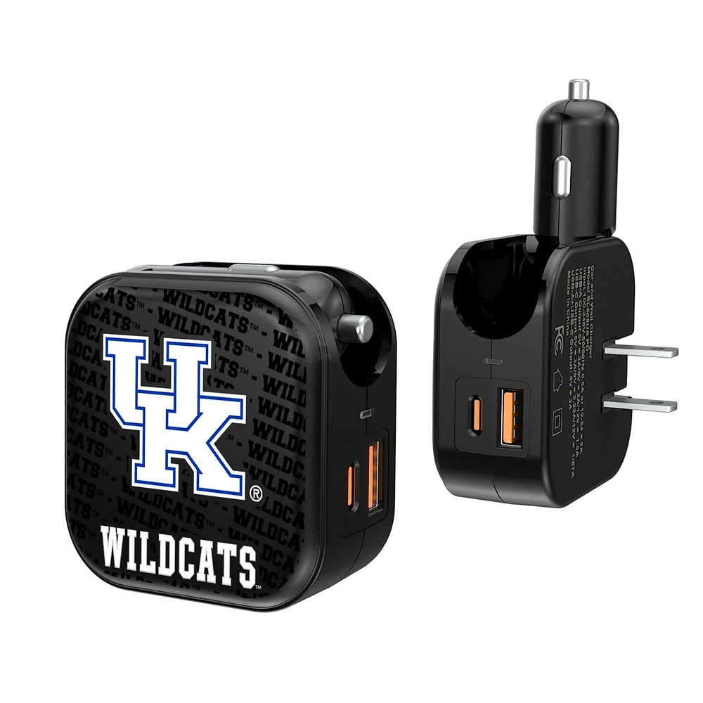 Kentucky Wildcats Team Logo Dual Port USB Car & Home Charger