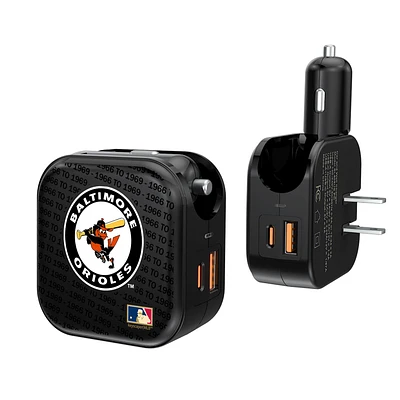 Baltimore Orioles Team Dual Port USB Car & Home Charger