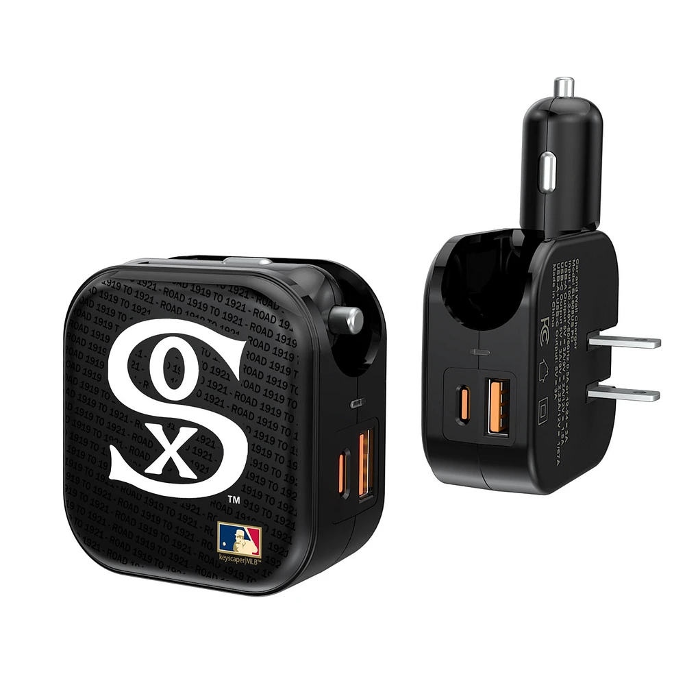 Chicago White Sox Team Logo Dual Port USB Car & Home Charger