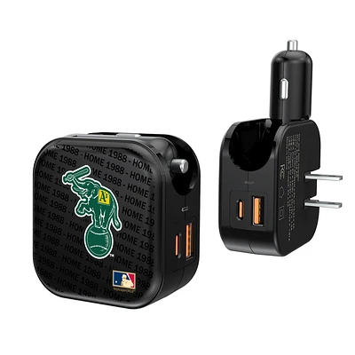 Athletics Logo Dual Port USB Car & Home Charger