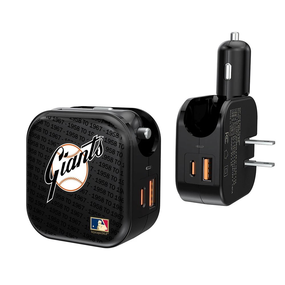 San Francisco Giants Team Logo Dual Port USB Car & Home Charger