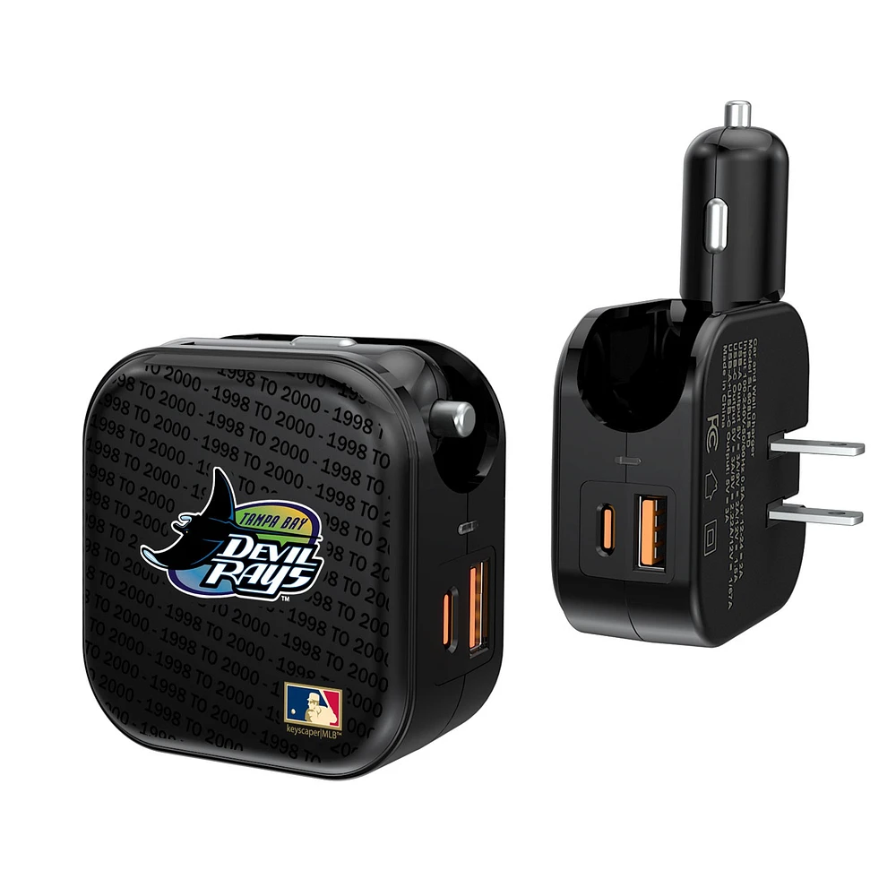 Tampa Bay Rays Team Logo Dual Port USB Car & Home Charger