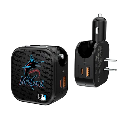 Miami Marlins Dual Port USB Car & Home Charger