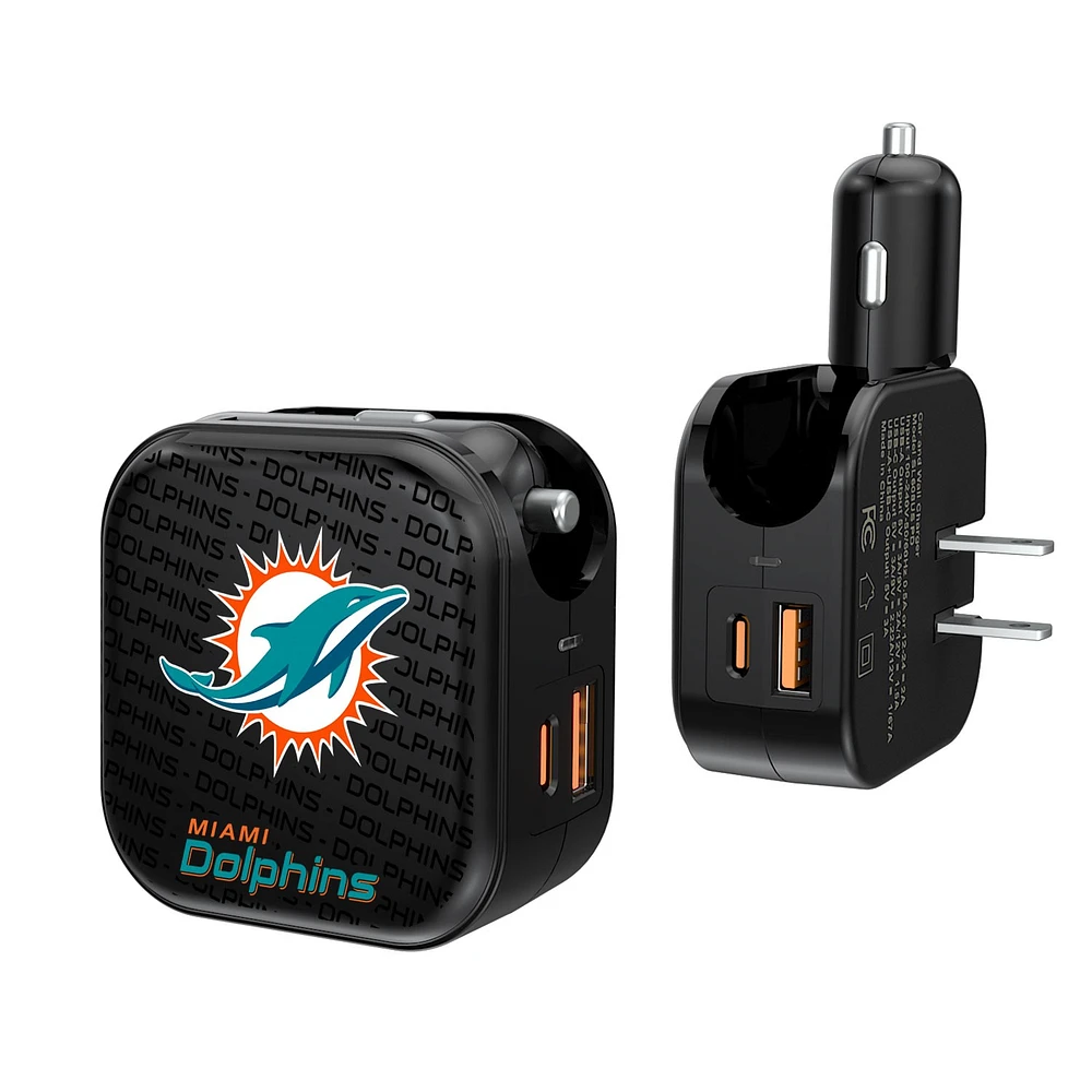 Miami Dolphins Dual Port USB Car & Home Charger
