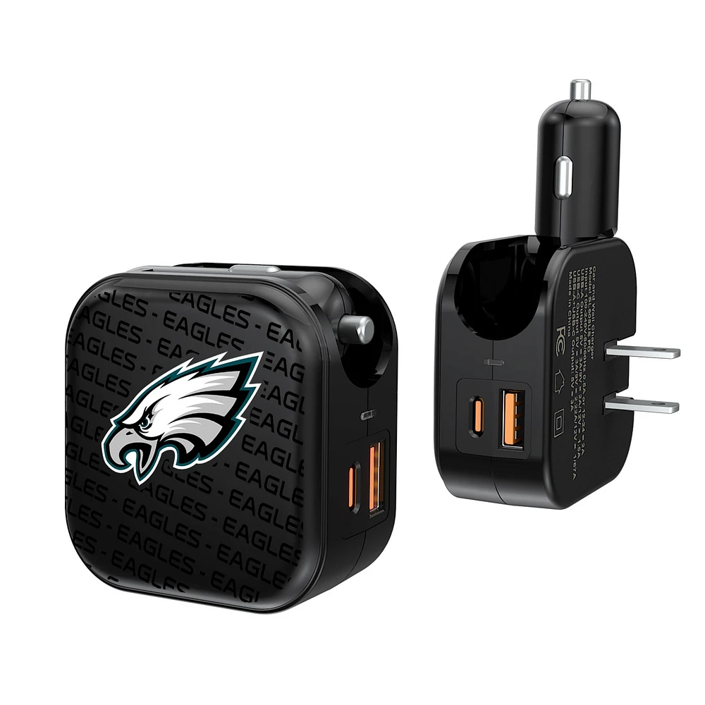 Philadelphia Eagles Dual Port USB Car & Home Charger