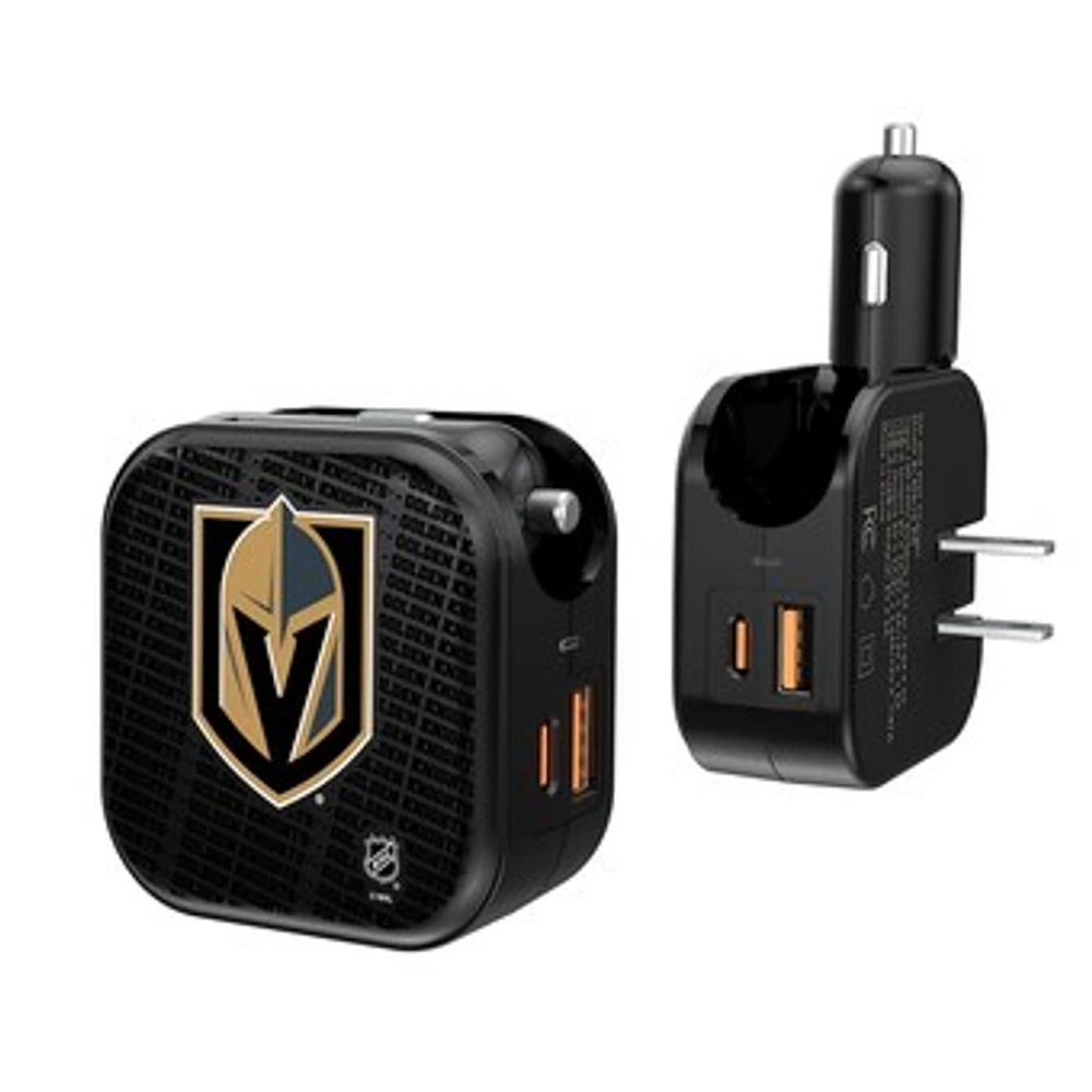 Vegas Golden Knights Team Logo Dual Port USB Car & Home Charger