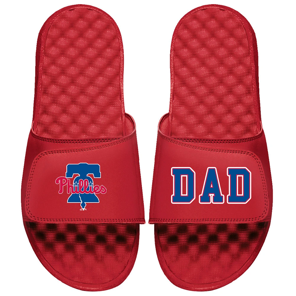 Men's ISlide Red Philadelphia Phillies Dad Slide Sandals