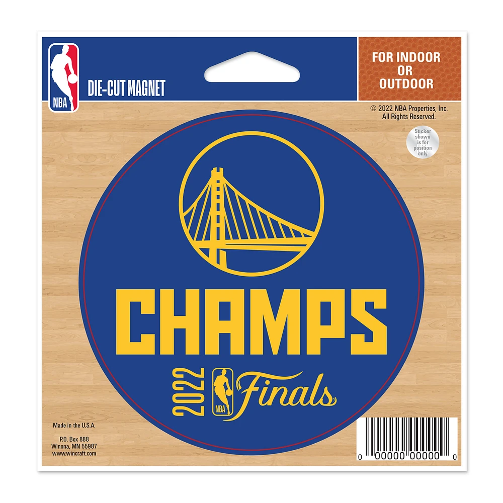 WinCraft Golden State Warriors 2022 NBA Finals Champions 4.5'' x 6'' Indoor/Outdoor Vinyl Magnet