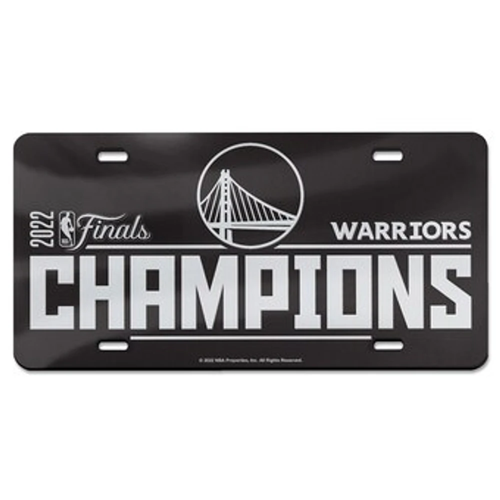 WinCraft Golden State Warriors 2022 NBA Finals Champions Team Metallic Laser Cut Acrylic License Plate