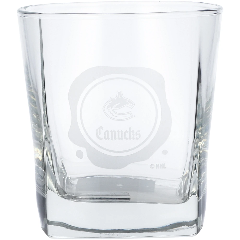 Vancouver Canucks 14oz. Frost Stamp Old Fashioned Glass