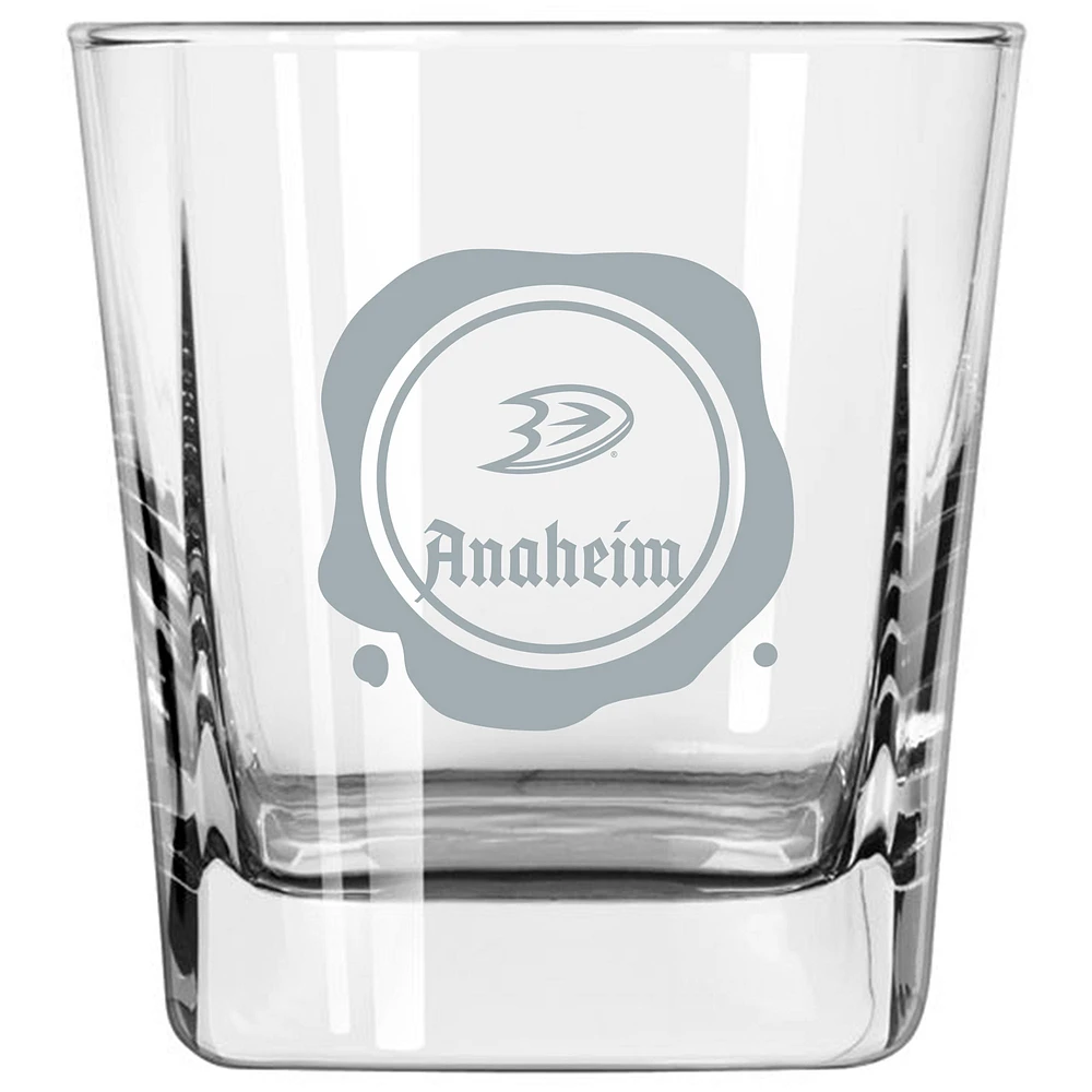 Anaheim Ducks 14oz. Frost Stamp Old Fashioned Glass