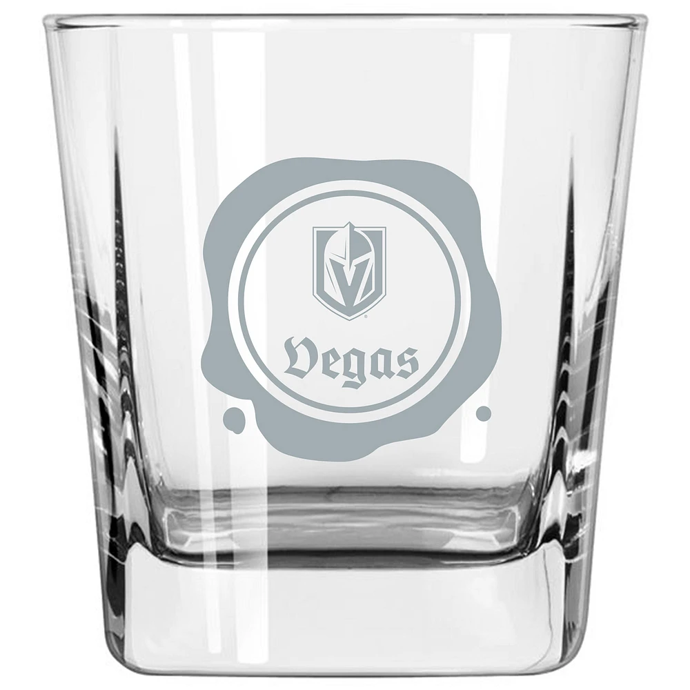 Vegas Golden Knights 14oz. Frost Stamp Old Fashioned Glass