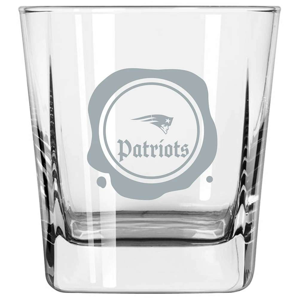 New England Patriots 14oz. Frost Stamp Old Fashioned Glass