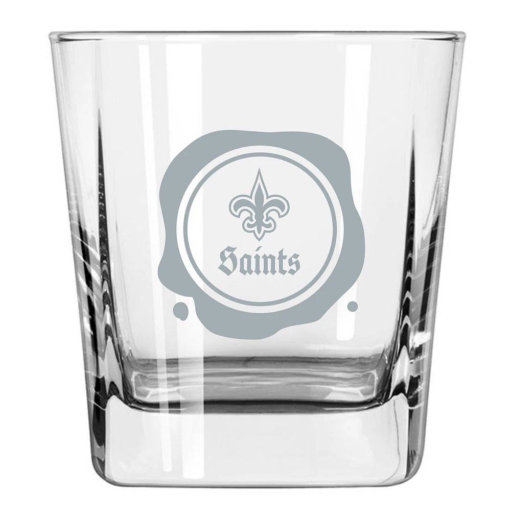 New Orleans Saints 14oz. Frost Stamp Old Fashioned Glass