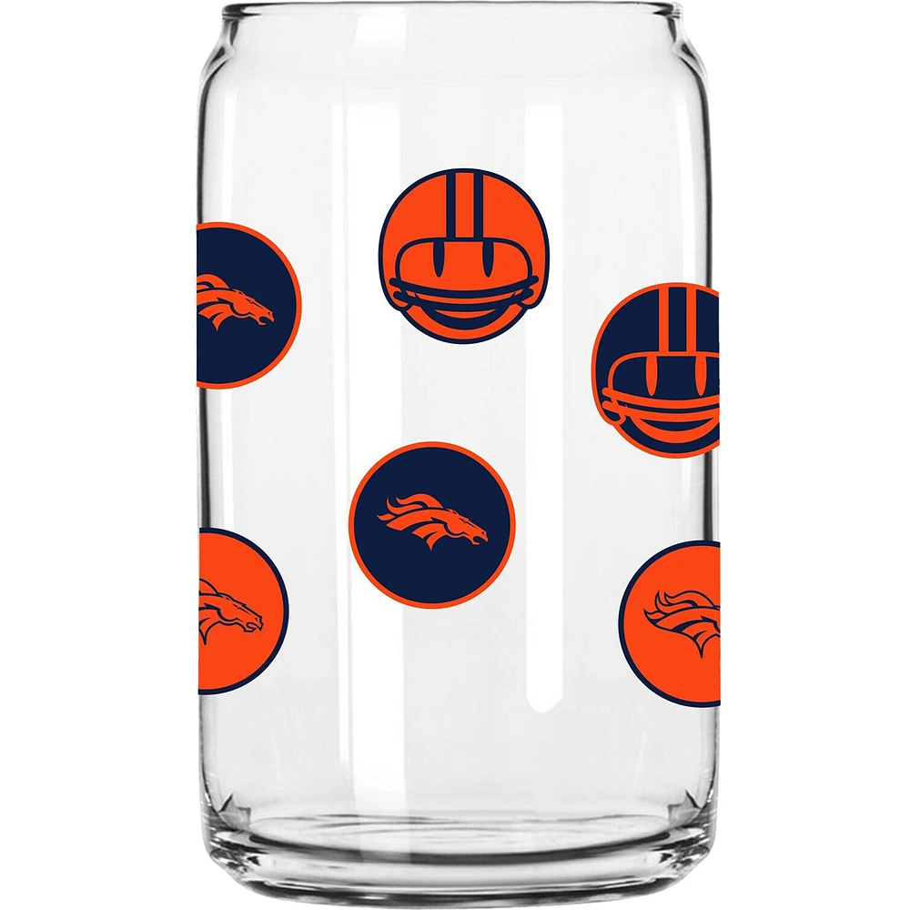 Denver Broncos 16oz. Smiley Can Glass