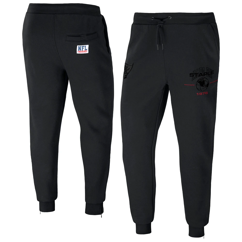 Men's NFL x Staple Black Tampa Bay Buccaneers Globe Fleece Pants