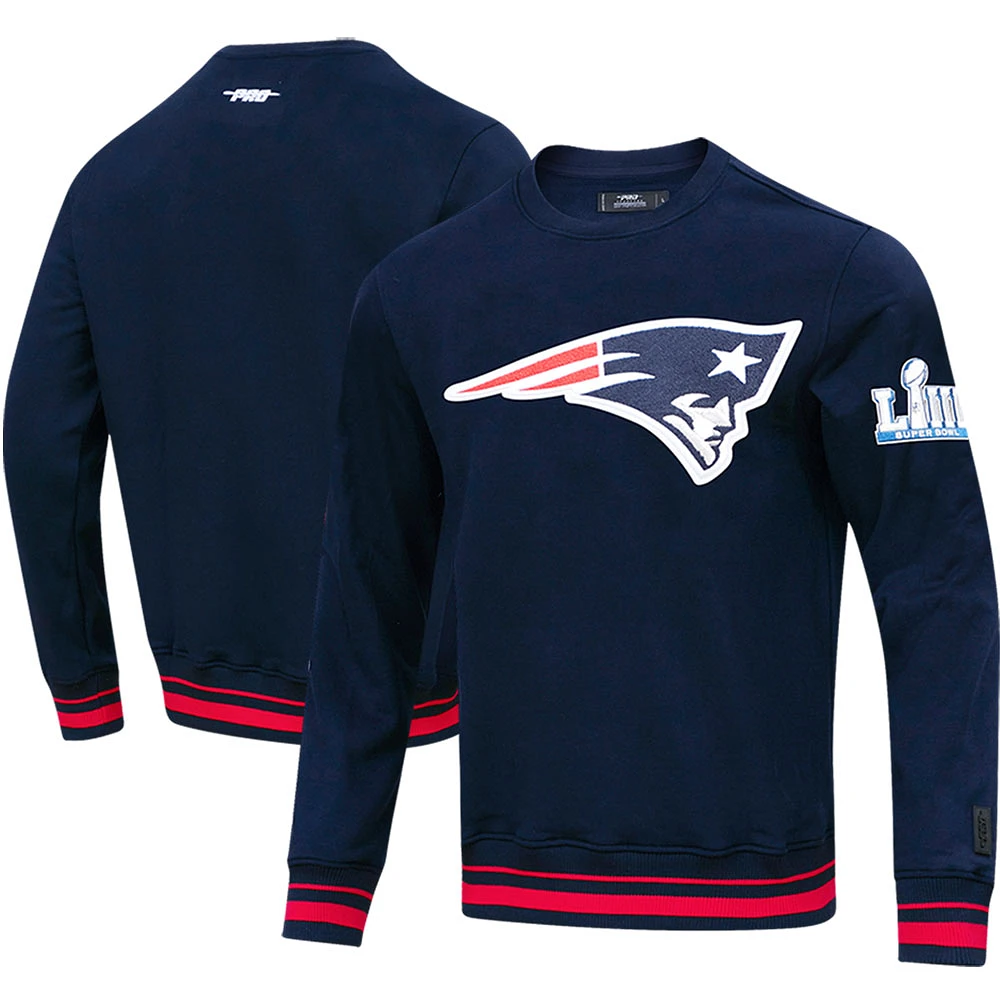 Men's Pro Standard Navy New England Patriots Mash Up Pullover Sweatshirt