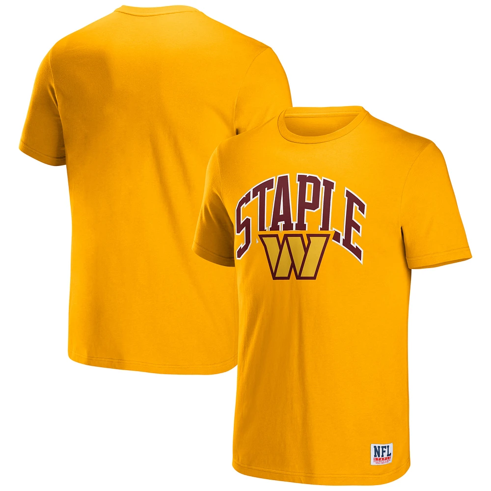 Men's NFL x Staple Gold Washington Commanders Logo Lockup T-Shirt