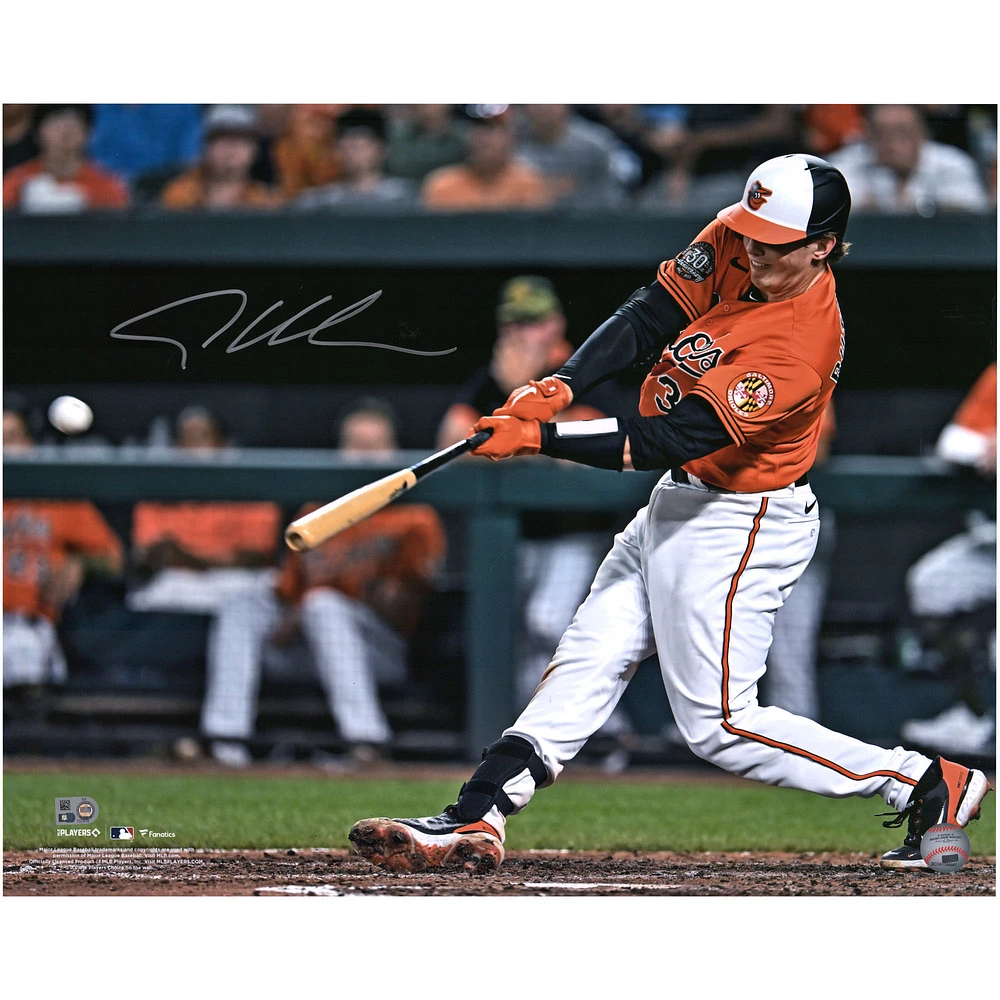 Adley Rutschman Baltimore Orioles Autographed 16" x 20" Debut First Hit Photograph