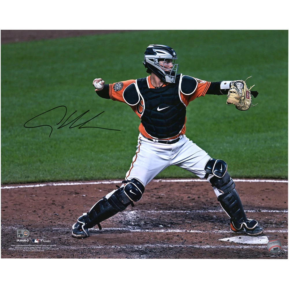 Adley Rutschman Baltimore Orioles Autographed 16" x 20" Debut Catching Photograph