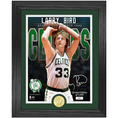 Highland Mint Larry Bird Boston Celtics 13'' x 16'' NBA Legends Bronze Coin Photo Mint