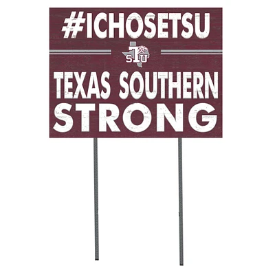 Texas Southern Tigers 18'' x 24'' I Chose Lawn Sign