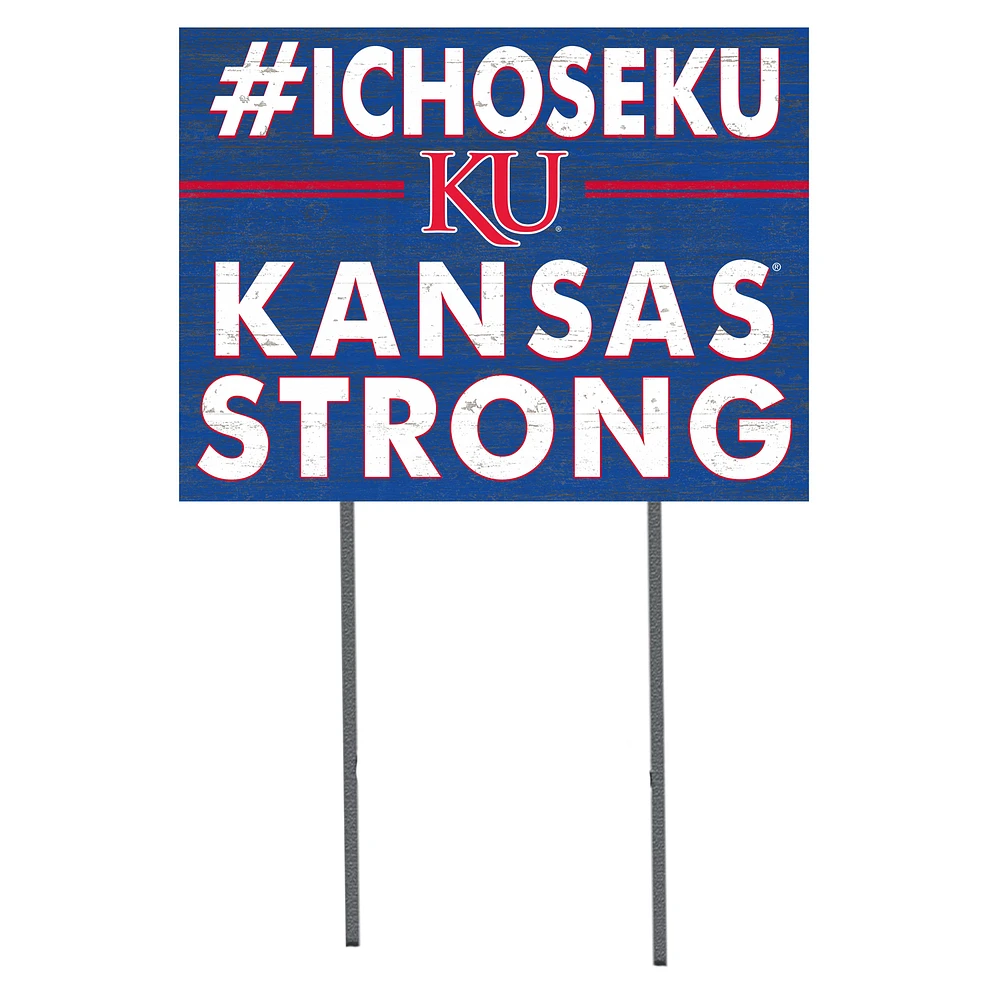 Kansas Jayhawks 18'' x 24'' I Chose Lawn Sign
