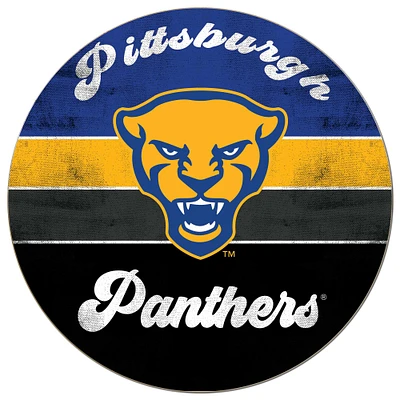 Pitt Panthers 20'' x 20'' Retro Logo Circle Sign