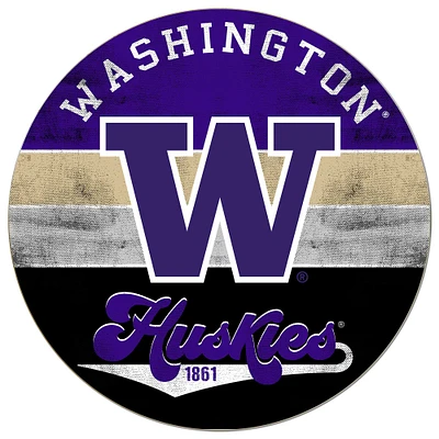 Washington Huskies 20'' x 20'' Retro Logo Circle Sign