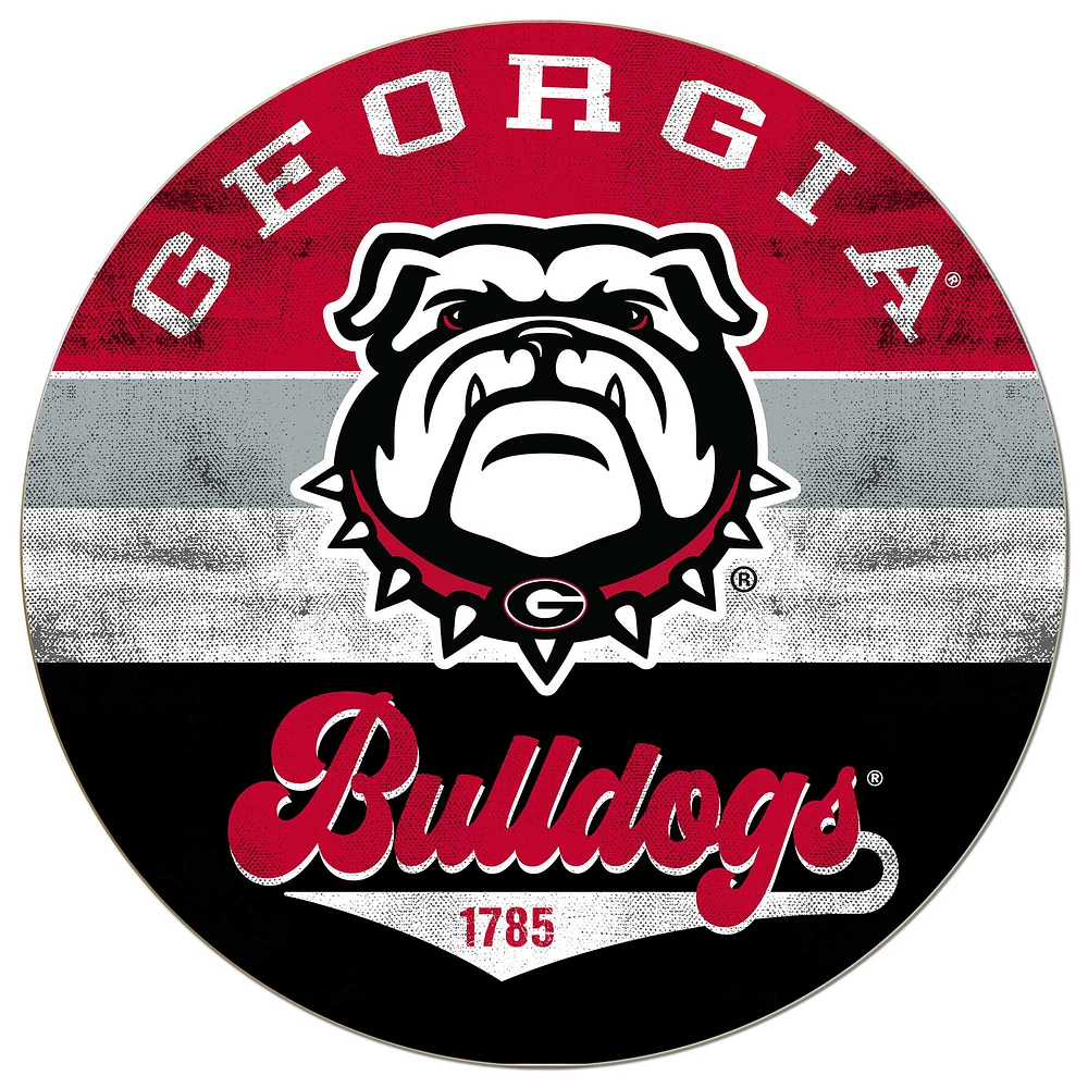 Georgia Bulldogs 20'' x 20'' Retro Logo Circle Sign