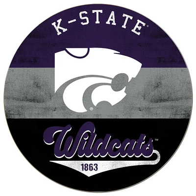 Kansas State Wildcats 20'' x 20'' Retro Logo Circle Sign