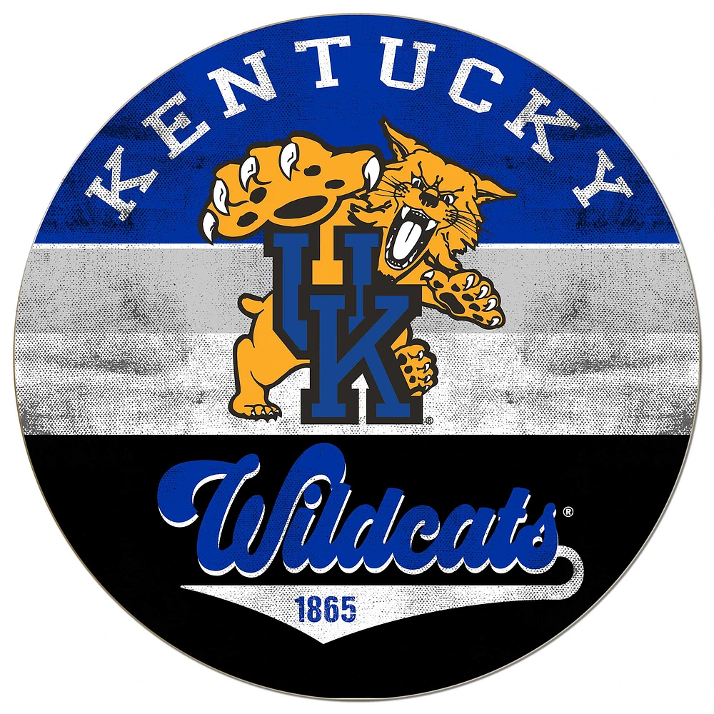Kentucky Wildcats 20'' x 20'' Retro Logo Circle Sign
