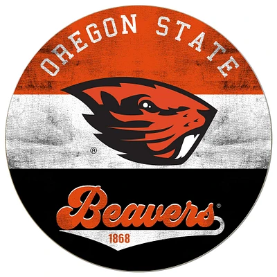 Oregon State Beavers 20'' x 20'' Retro Logo Circle Sign