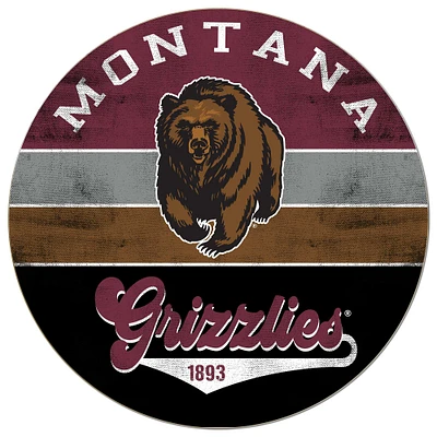 Montana Grizzlies 20'' x 20'' Retro Logo Circle Sign