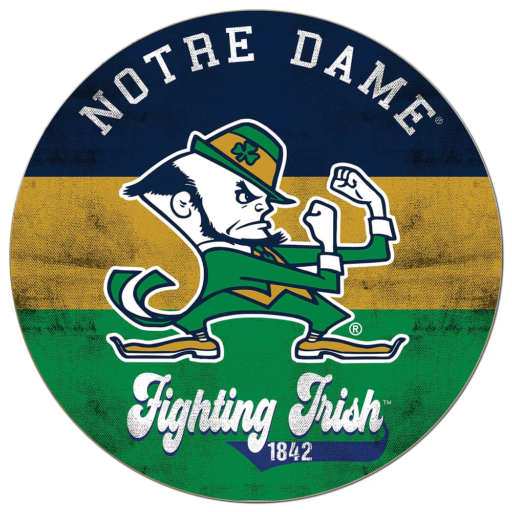 Notre Dame Fighting Irish 20'' x 20'' Retro Logo Circle Sign