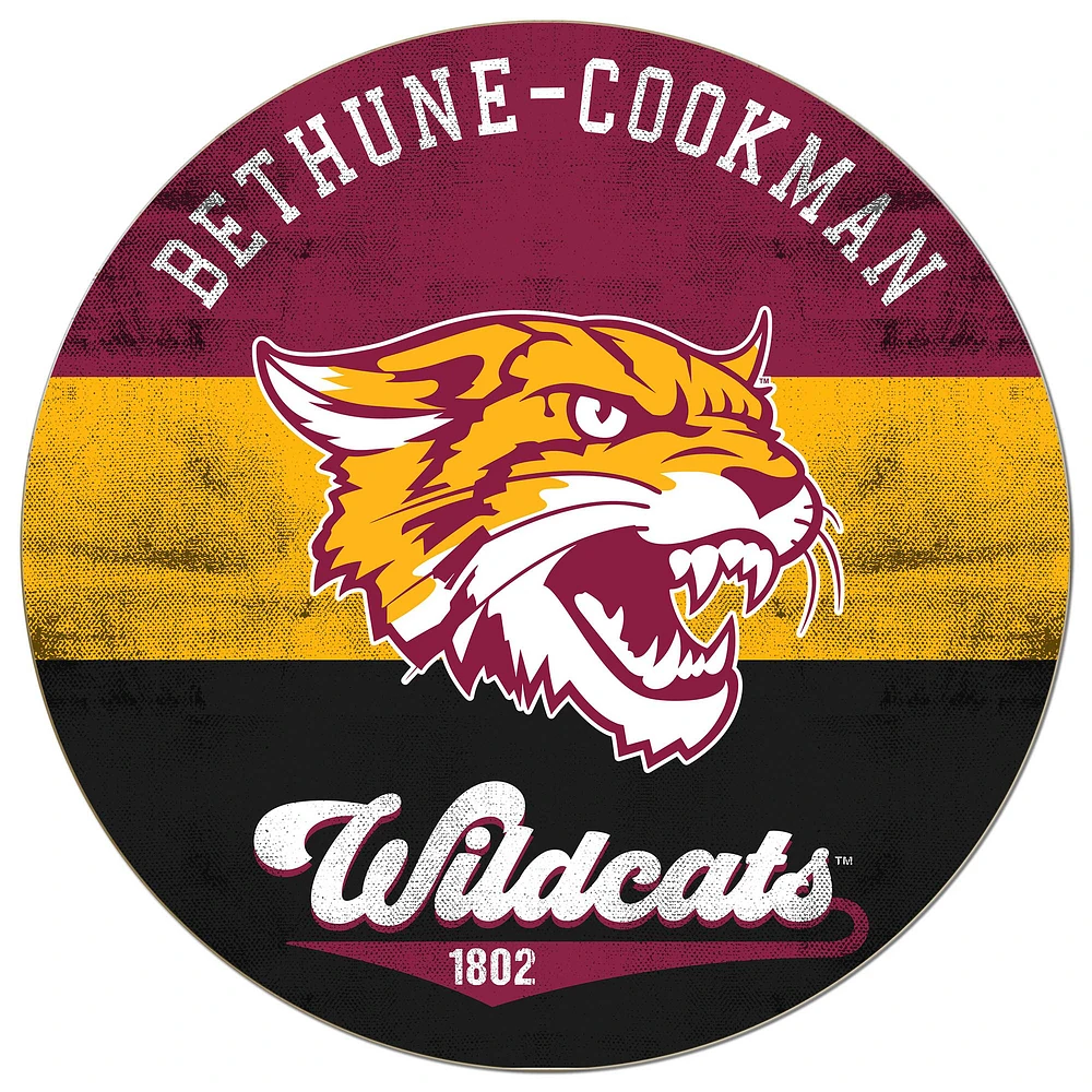 Bethune-Cookman Wildcats 20'' x 20'' Retro Logo Circle Sign