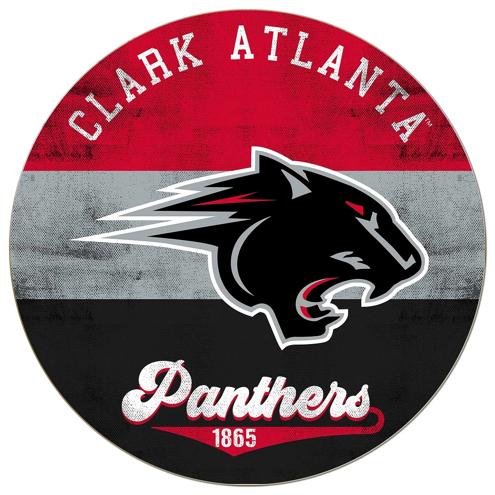 Clark Atlanta University Panthers 20'' x 20'' Retro Logo Circle Sign