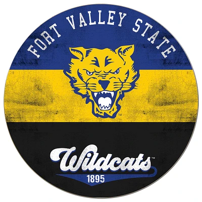 Fort Valley State Wildcats 20'' x 20'' Retro Logo Circle Sign