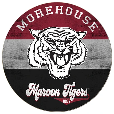 Morehouse Maroon Tigers 20'' x 20'' Retro Logo Circle Sign