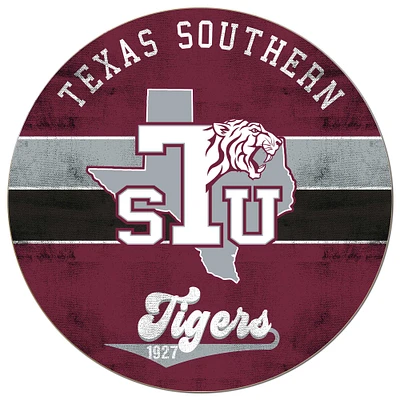 Texas Southern Tigers 20'' x 20'' Retro Logo Circle Sign