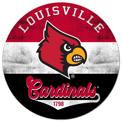 Louisville Cardinals 20'' x 20'' Retro Logo Circle Sign