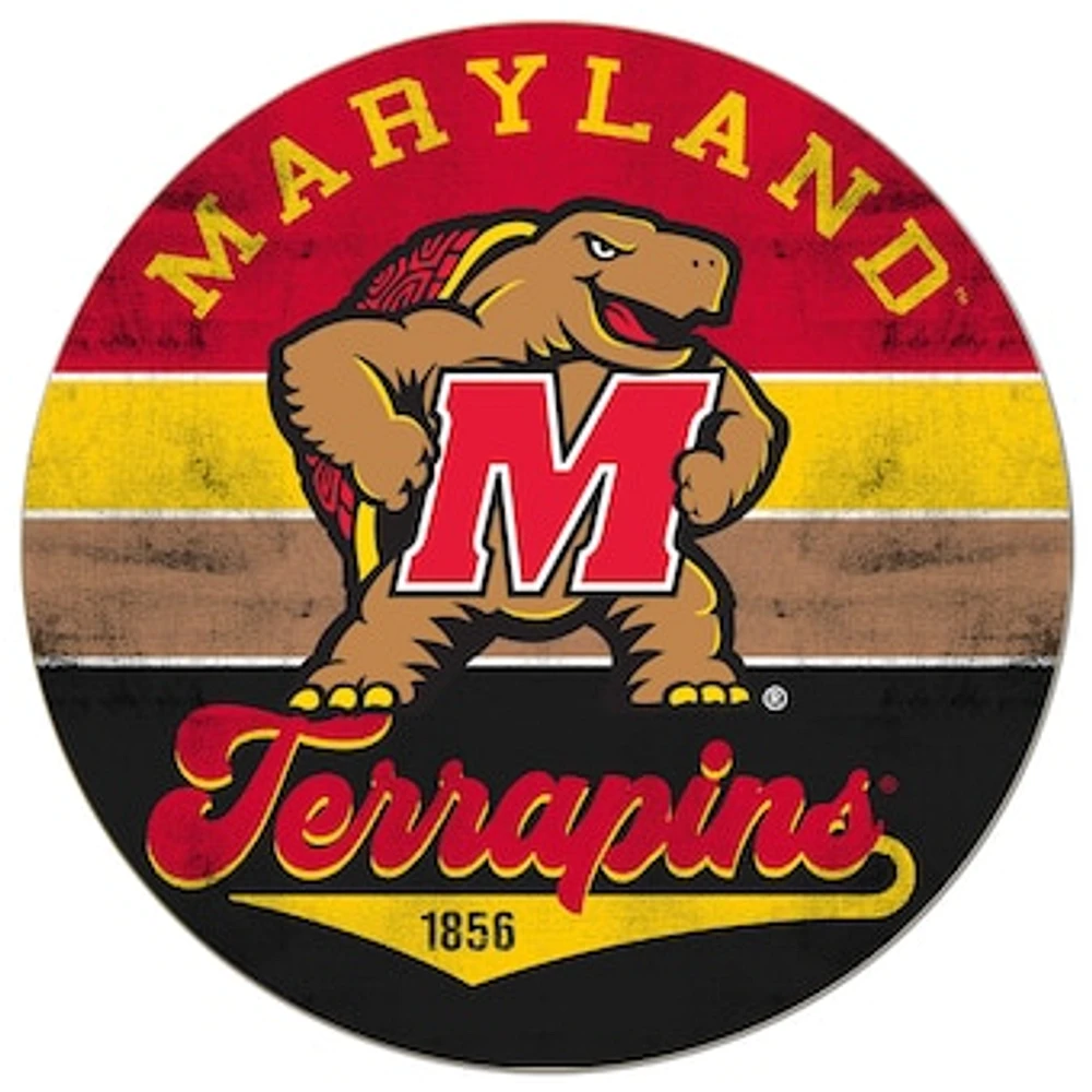 Maryland Terrapins 20'' x 20'' Retro Logo Circle Sign
